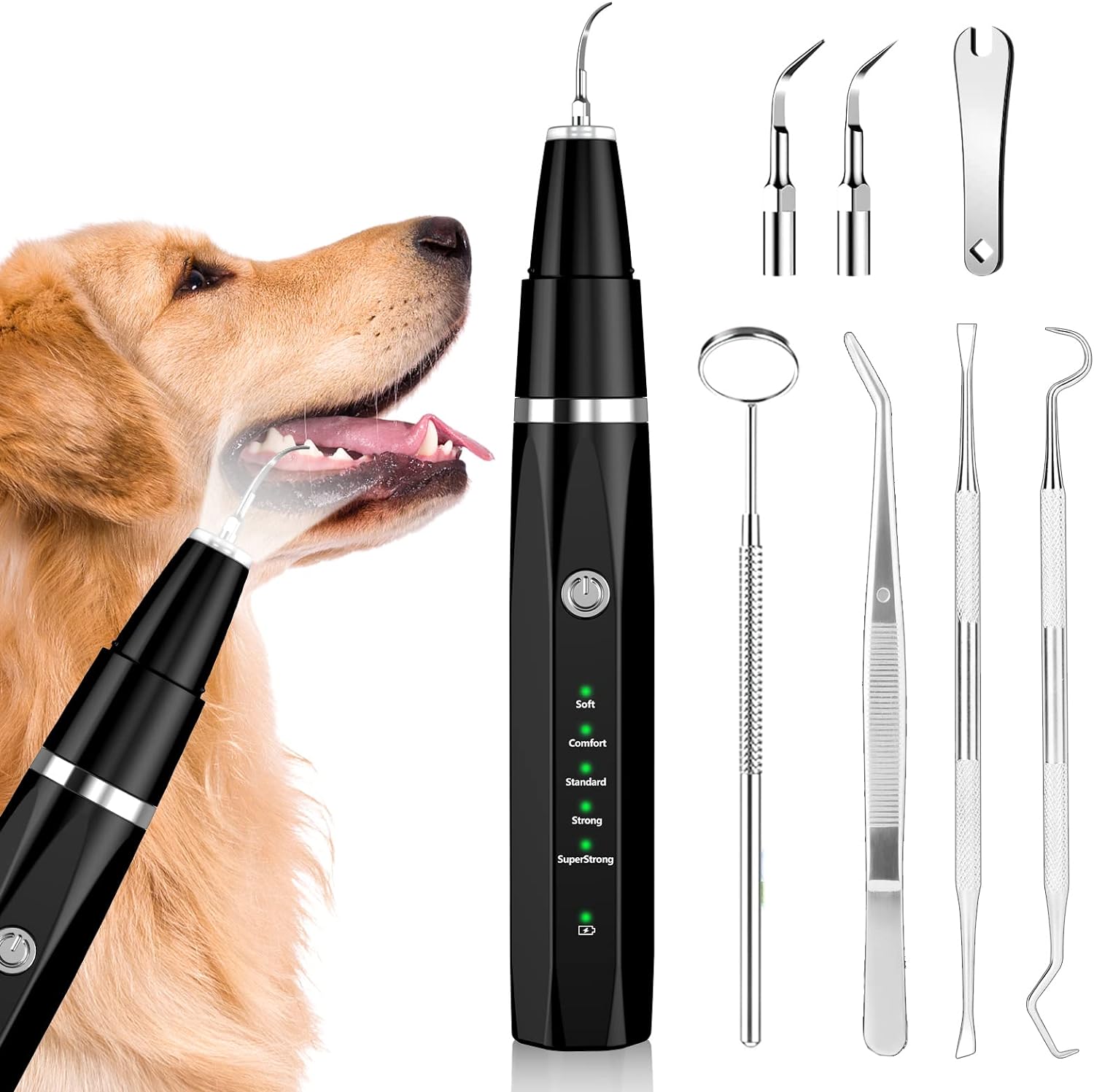 Set di Pulizia dei Denti Ultrasonico per Animali Domestici – BuddyCare