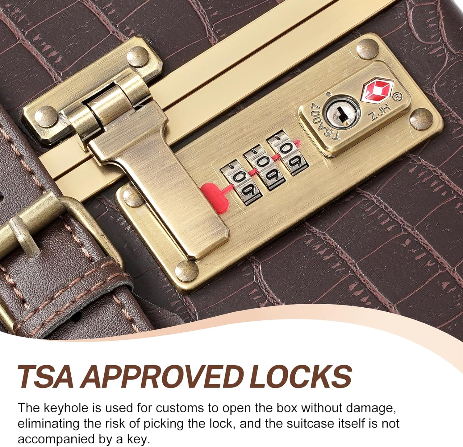 Set di Valigie Ispirato al Vintage in 2 Pezzi con Ruote Girevoli e Copertura Protettiva