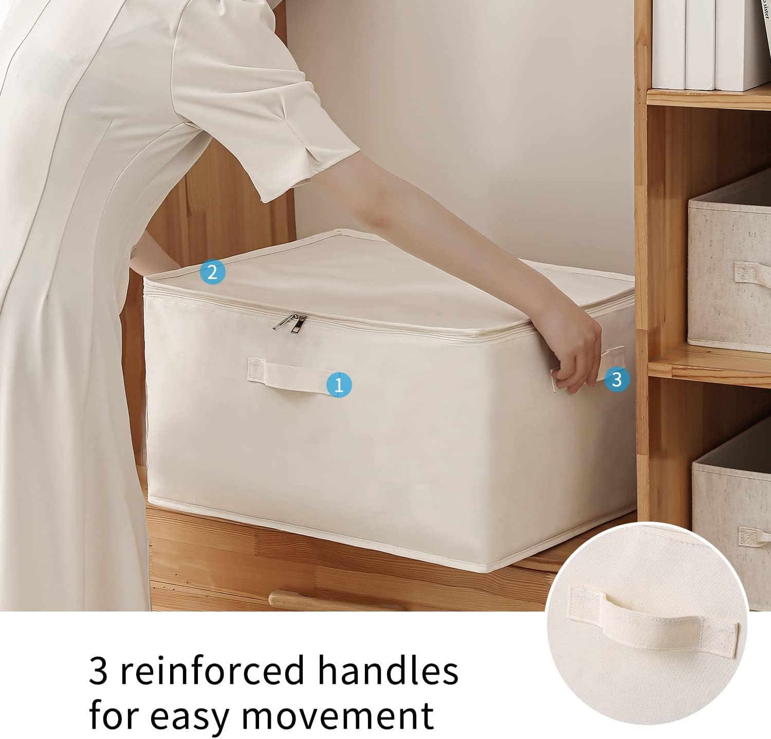 Organizzatore per Abbigliamento in Tela – Borsa con Doppia Cerniera e Maniglie con Finestra di Visione