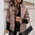Thora | Chaqueta brillante acolchada con capucha y mangas amplias