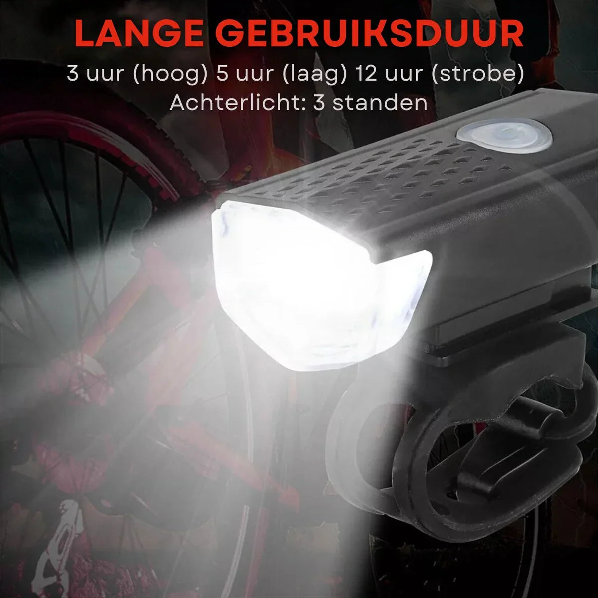 Set di luci per bicicletta VoltBeam USB – Sicurezza e comodità con batterie ricaricabili