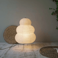 SabiGlow - Lampada da terra artistica in carta di riso Wabi Sabi con supporto regolabile