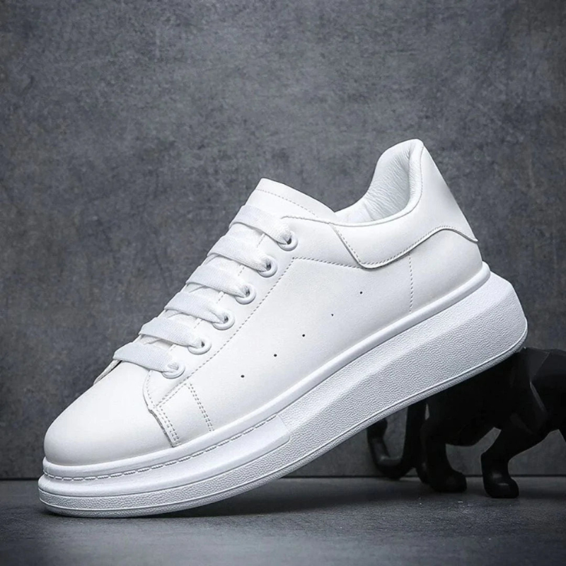 Sneakers Bianche Uomo | Suola Spessa e Confortevole | Design Senza Tempo