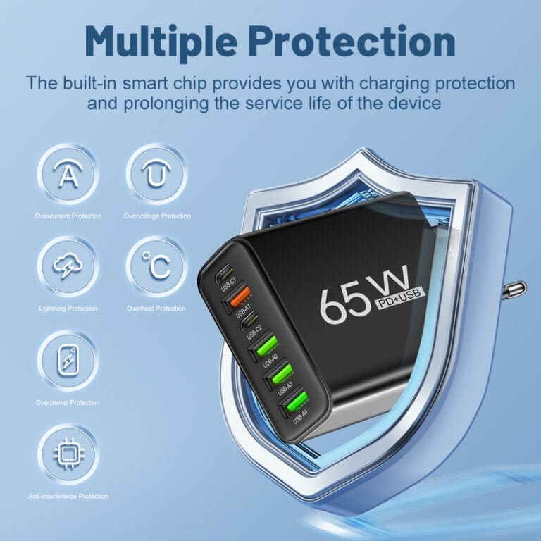 Caricatore Multi USB ChargePro – Veloce e Sicuro per Casa e in Movimento