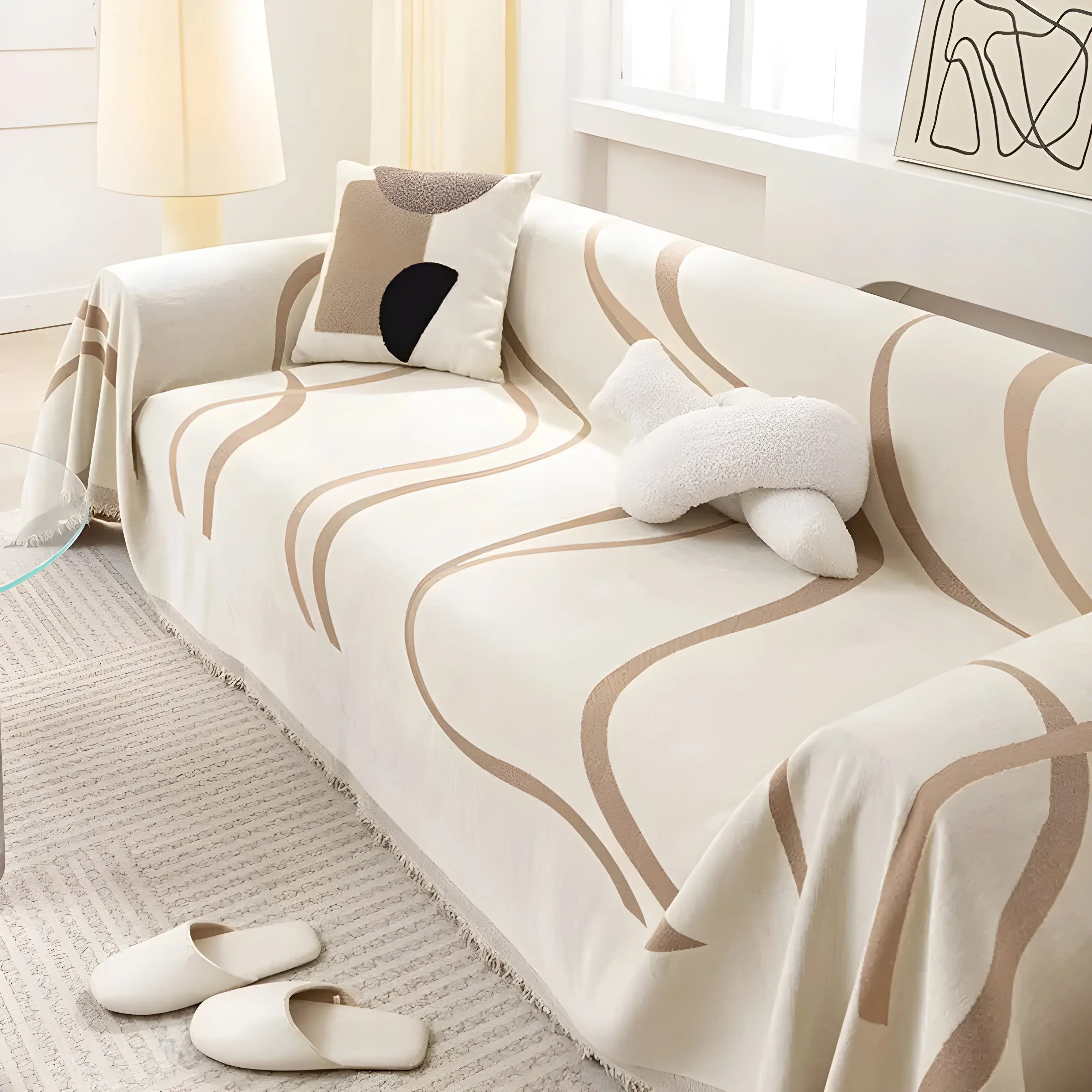 Copertura per Divano in Chenille/Cotone Reversibile – LuxeCasa