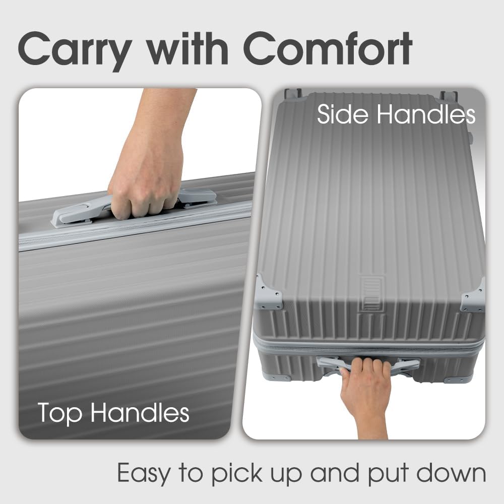 Valigia Rigida in ABS con Ruote Girevoli e Lucchetto TSA