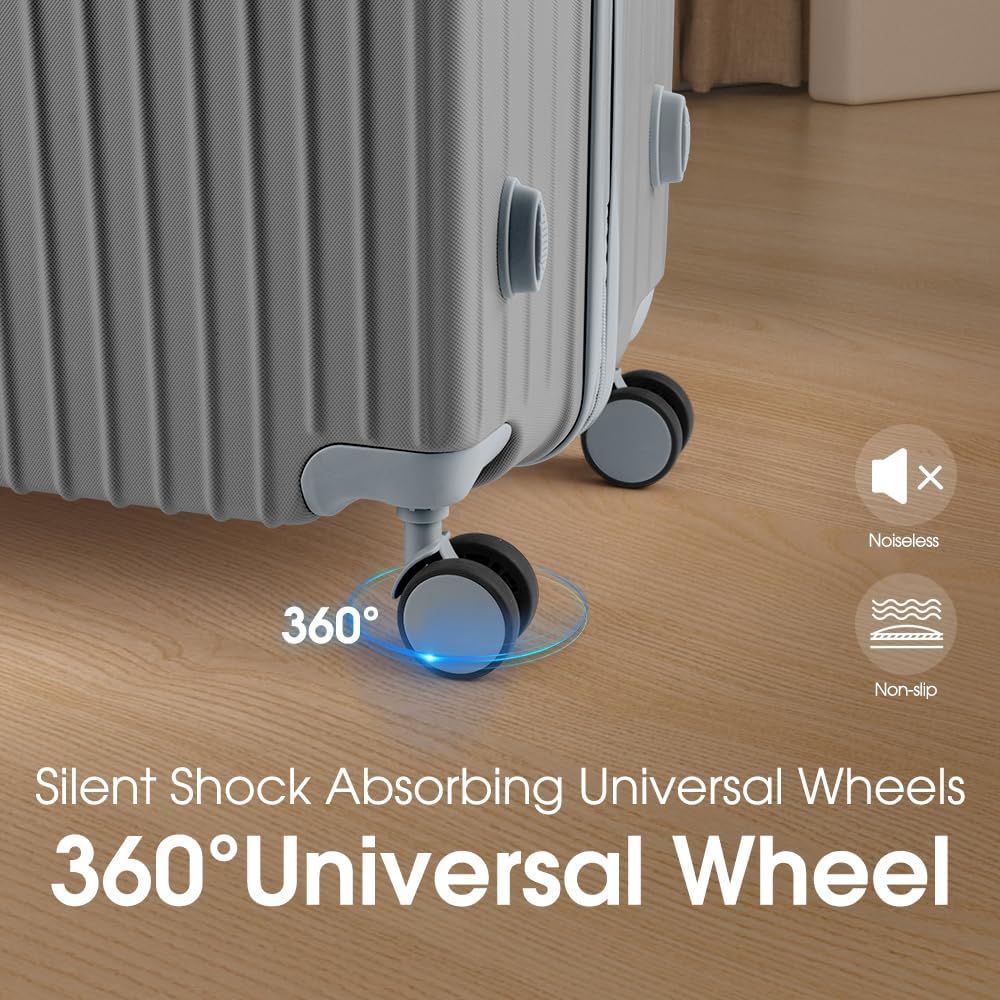 Valigia Rigida in ABS con Ruote Girevoli e Lucchetto TSA