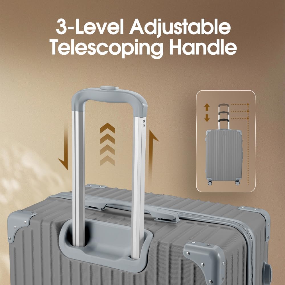 Valigia Rigida in ABS con Ruote Girevoli e Lucchetto TSA